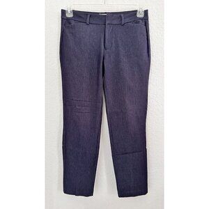 Elle Women’s Cropped Dress Pants Size 4 Chambray Blue Pockets Career Comfort‎